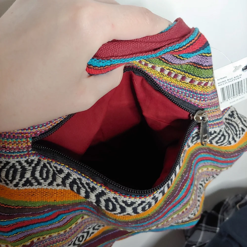 Hobo Womens Bag Kilm Multi Color Multi Pattern Boho Hippie Festival Shoulder Bag